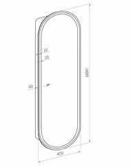 Зеркало-шкаф Континент Elmage 450х1600 подсветка, розетка, сенсорный вкл., доводчик, цвет: белый