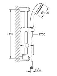 ����� ���������� Grohe Eurosmart Cosmopolitan ��� ��������, �����, � ���. ����������, ���� 1000179
