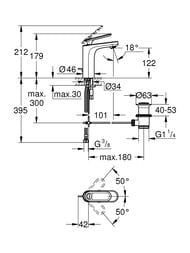 ��������� Grohe Veris 23064000 ��� �����������, ������������, M-Size, � ������ ��������, ����
