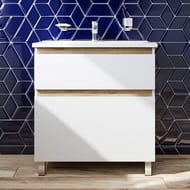 Тумба под раковину AM.PM X-Joy (800х850х450) напольная, 2 ящика, белый глянец M85AFSX0802WG