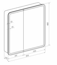 Зеркало-шкаф Континент ELLIOTT 1000х800 LED подсветка, датчик движения, розетка