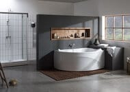 Ванна акриловая Aquanet JAMAICA 160х100 правая асимметричная, без гидромассажа, без обвязки 203987