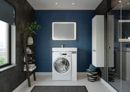 Раковина Aquaton Рейн 80 1A72113KRW010 500x800x138 для стиральной машины, литой мрамор, цвет: белый