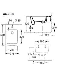   Villeroy & Boch Memento 2.0 443300R7 (375x560), Pure Black CeramicPlus
