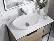Раковина Cersanit MODUO 55 LEAF (565х365х150) на столешницу, белая 63571
