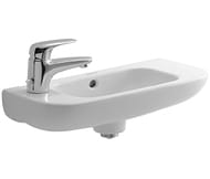 Рукомойник DURAVIT D-CODE 500х220х135 отверстие под смеситель слева, перелив 07065000092