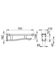 �������� ��� ������� Keuco Plan Care 700 ��,��������, ������� ��������� �/�, �����-����� 34903010737