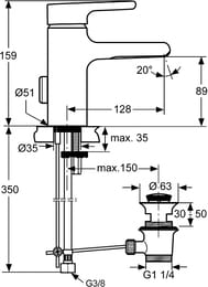 !Ideal Standard Lux ATTITUDE    A4598AA  . 128
