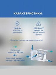 Насос SFA SANIBEST PRO 507х154х268 для унитаза, душа, умывальника, биде (для обществ. пользования)