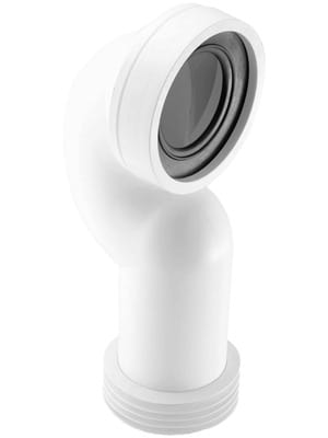 Соединение для WC McAlpine 90°/110мм с манжетой, смещенный изгиб, L285мм, белое MRWC15