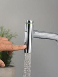 Смеситель Hansgrohe Metris Select M71 для кухни 200 мм вытяжной поворотный излив хром 73818000 — изображение 5