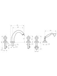 ��������� �� ���� ����� Migliore CRISTALIA �� 5 ���������, ������/����� Swarovski ML.CRS-3780.BR