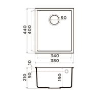 ����� Omoikiri BOSEN 38-U-BL (380�440�220) ����������� ������, ����������, ������ 4993157