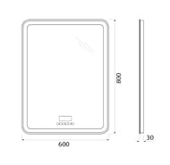  BelBagno (600x30x800) , , , BT,  SPC-MAR-600-800-LED-TCH-RAD