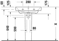 Умывальник Duravit No.1  650х460мм, с переливом, белый 23756500002
