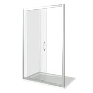 Дверь душевая GOOD DOOR BAS LATTE WTW-110-C-WE (110х185) раздвижная, профиль белый/стекло прозрачное