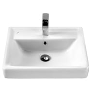 Раковина Aquaton Тигода 60 1WH302082 600x475x190 мм, перелив, отверстие под смеситель, белая