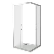 Уголок душевой GOOD DOOR BAS LATTE CR-80-G-WE (80х80) квадратный, стекло грэйп, без поддона