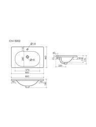 �������� ��������� Ceramicanova Sabo 800�460�180 1 ���. ��� ���������,������ ������� CN13002MB