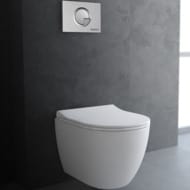 Унитаз подвесной Berges OKUS 480х350х335 ободковый, сиденье Toma slim SO микролифт, белый 082127