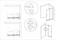 Шторка на ванну CEZARES STREAM-VFS-11-90/150-C-Cr (900х1500) с полками, стекло прозр., профиль хром
