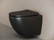 %Унитаз подвесной Ceramicanova Metropol 490х365х360 безободковый, сиденье микролифт, черный CN4002MB