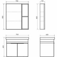 �������-���� COMFORTY ����-70 (680�800�145) ���������, ��� �����-���������� 00-00011589