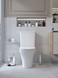 Унитаз-компакт toHit Decos Compact Торнадо, бесшумный, безободковый, сиденье с микролифтом, белый, 685x390x840, TH03-040501