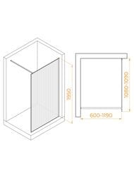 ������� ����������� RGW Walk In WA-08 (1100�1950) ������ 8�� ���������/���� 06100811-151