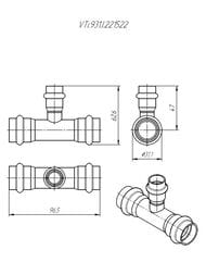 ����� ������� VALTEC 22�15�22, ����. ����� VTi.931.I.221522