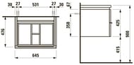 ����� ��� ���������� Laufen CASE for Living 4.0121.1.075.519.1 (645�475�455) ���������, 1 ����, ����������� ���