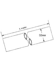 Труба латунная McAlpine (L-1м, D-32мм) цвет-хром, арт. 32P-CB