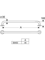 �������� ������� ������ Ideal Standard CONTOUR 45 ��, ����� 35 ��, ������� ������, ����� S6452AC