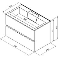 ����� ��� ���������� Aquanet ������ 80 (790�513�445) ���������, 2 �����, ����� 235339