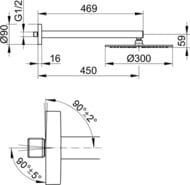 ������� ��� KEUCO Edition 90 ���������, �������, � �����������, ���� 59083 010401