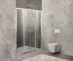 Дверь в нишу BelBagno Unique 1500-1800x1900 BF-2-150/180-C-Cr стекло прозрачное/профиль хром