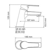 ��������� ��� �������� WasserKRAFT Rhin 4403 �������������, ������ ����� 63,5��, ����: ����