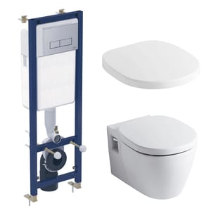 Ideal Standard Инсталляция с подвесным унитазом Connect и сиденье микролифт W880101