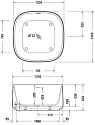 ����� ��������� Duravit Zencha 1250�1250��, ����� 700464000000000