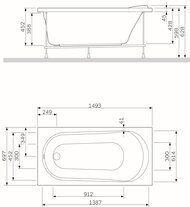 Панель фронтальная для ванны AM.PM Joy/Spirit (1500х700) W85A-150-070W-P