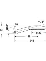 ����� ��� ���� Duravit UV0652017010 MinusFlow, 3 ������, ������ 9 �/���., ����/�����