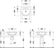 ���������� DURAVIT DARLING NEW 550�480�175 ����.WG, ��������� ��� ���������, ������� 26215500001