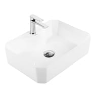 Раковина накладная BelBagno (490х380х120) прямоугольная, с отверстием под смеситель, белая BB1387