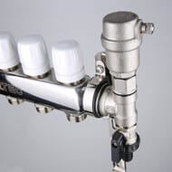 Коллекторная группа VALTEC  3 выхода, 1"х3/4" без расходомеров, нержавеющая сталь VTc.588.EMNX.0603