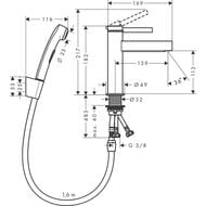 ��������� Hansgrohe Finoris 76210670 ��� ��������, � ������������� �����, ������� ������