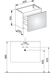 ����� ��� �������� Keuco Plan 800�605�490 1 ����, ����� ������ ����� ������� ������� 32962 290000