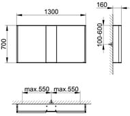 �������-���� Keuco Royal Match 1300x700x160 ���������, ���������, ������, ������� 12805171301