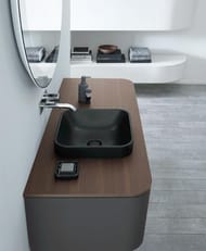 Раковина DURAVIT HAPPY D.2 PLUS 400х400 антигрязевое покрытие WG, антрацит матовый 23594013001