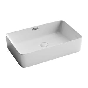 Раковина накладная Ceramicanova Element 600х380х140 прямоугольная, перелив, цвет: белый CN5025