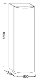 Пенал Jacob Delafon PRESQUILE EB1115D-V13 (500х340х1500) 1 дверца, шарниры справа, палисандр шпон
